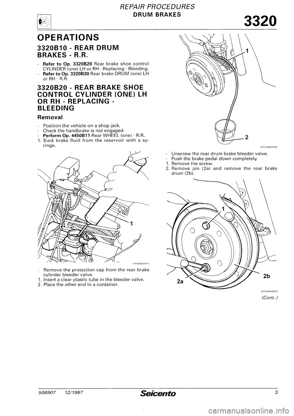 FIAT SEICENTO 1997  Service And Repair Manual 