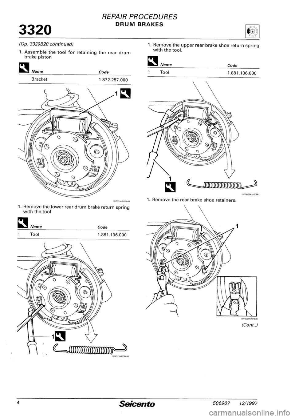 FIAT SEICENTO 1997  Service And Repair Manual 