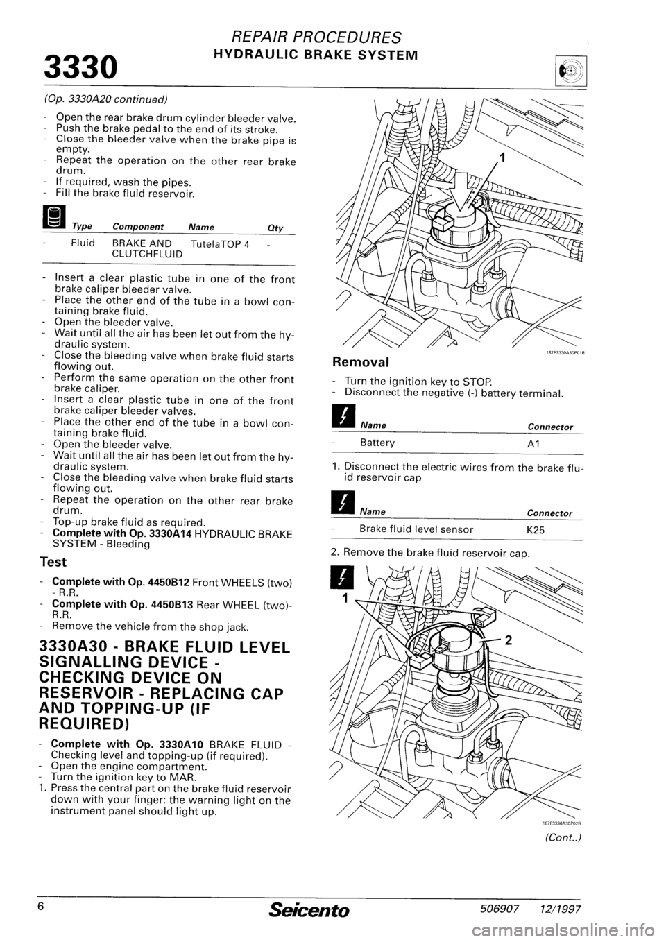 FIAT SEICENTO 1997 Service And Repair Manual FIAT SEICENTO 1997 Service And Repair Manual