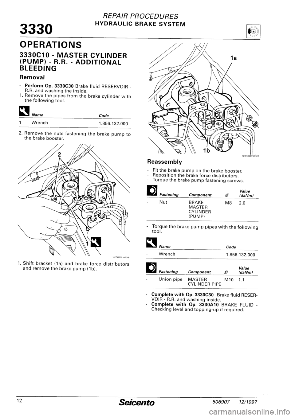 FIAT SEICENTO 1997 Service And Repair Manual FIAT SEICENTO 1997 Service And Repair Manual