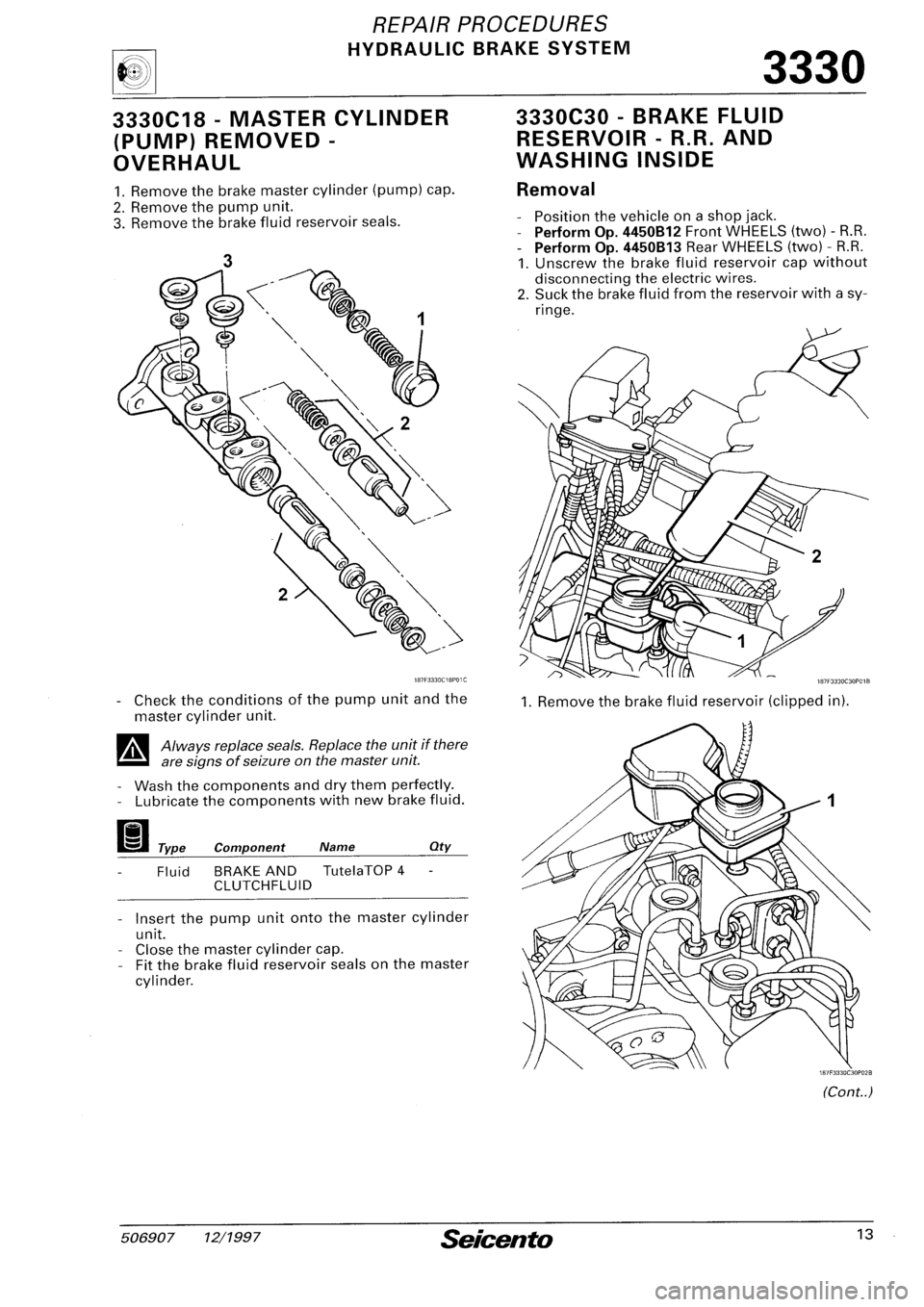 FIAT SEICENTO 1997 Service And Repair Manual FIAT SEICENTO 1997 Service And Repair Manual