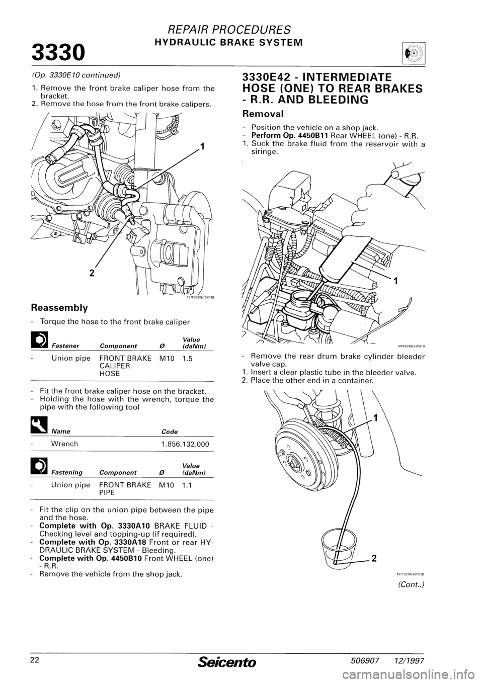 FIAT SEICENTO 1997  Service And Repair Manual 