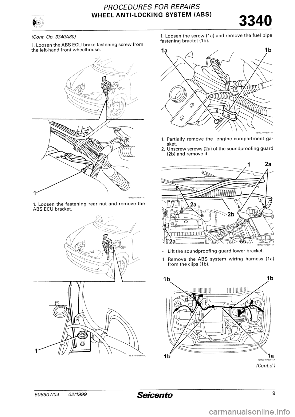 FIAT SEICENTO 1997  Service And Repair Manual 