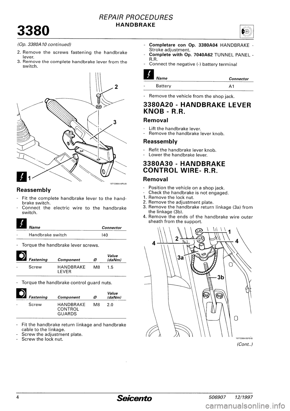FIAT SEICENTO 1997 Service And Repair Manual FIAT SEICENTO 1997 Service And Repair Manual