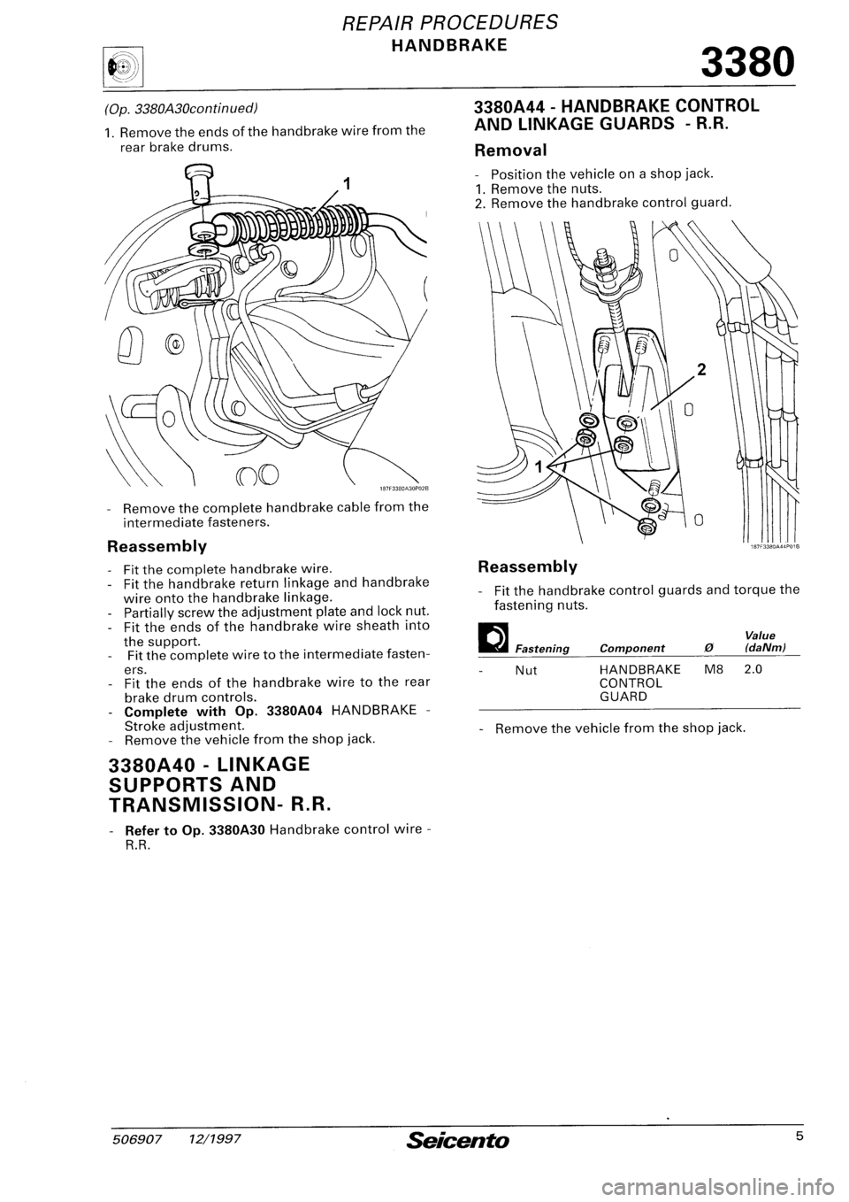 FIAT SEICENTO 1997 Service And Repair Manual FIAT SEICENTO 1997 Service And Repair Manual
