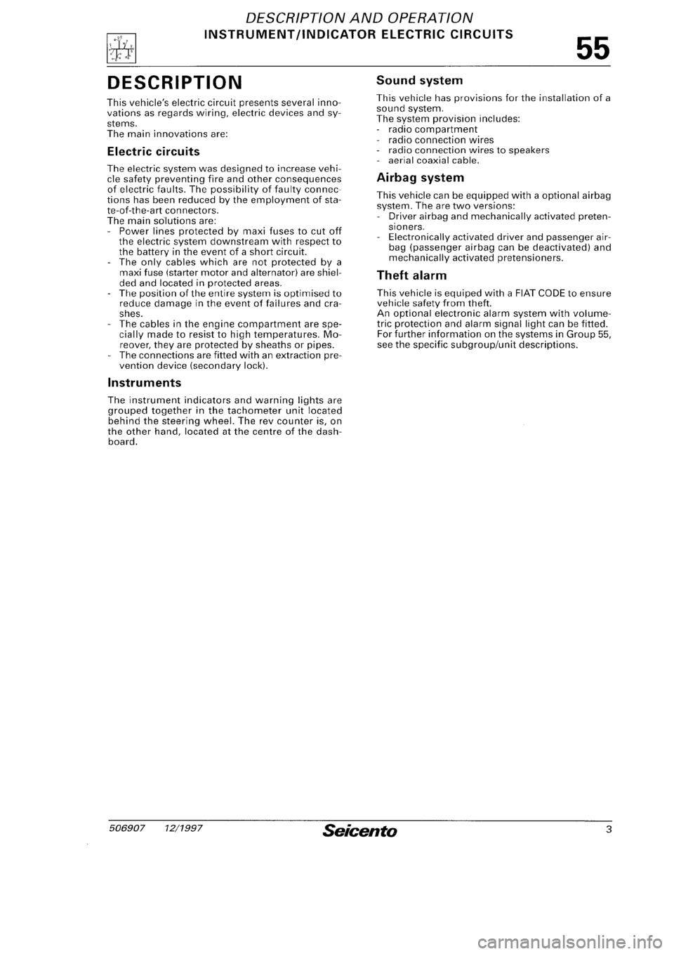 FIAT SEICENTO 1997 Service And Repair Manual FIAT SEICENTO 1997 Service And Repair Manual