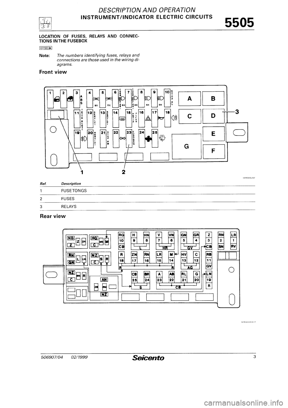 FIAT SEICENTO 1997  Service And Repair Manual 