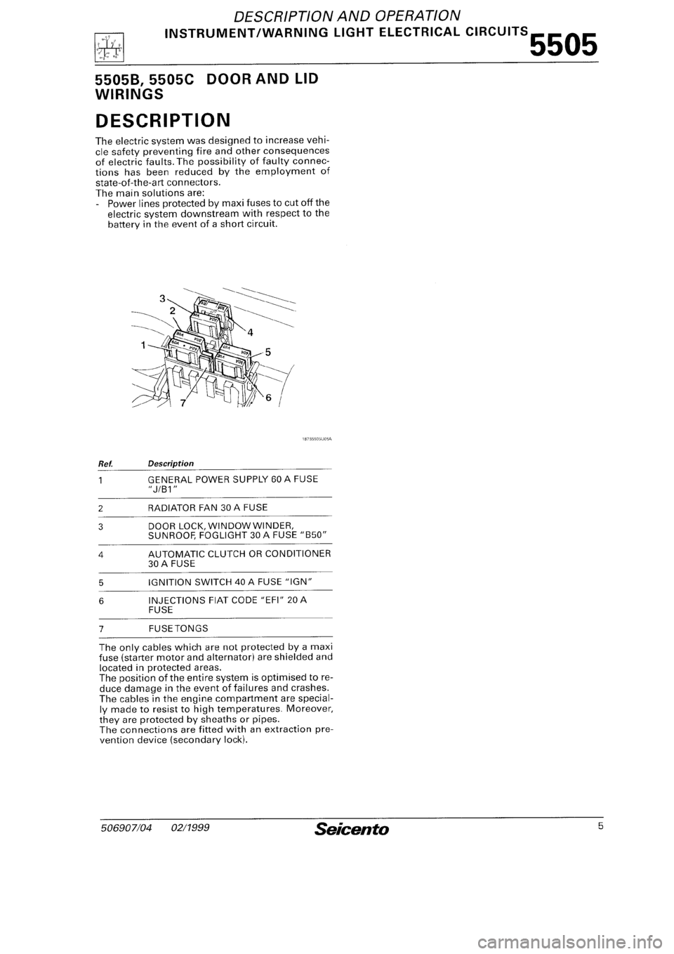 FIAT SEICENTO 1997  Service And Repair Manual 