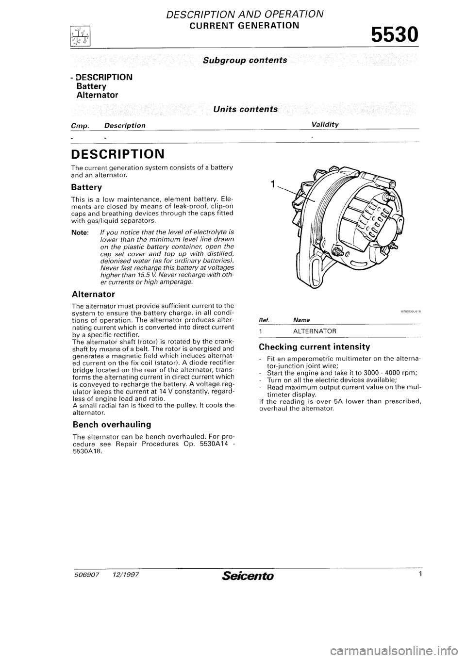 FIAT SEICENTO 1997  Service And Repair Manual 