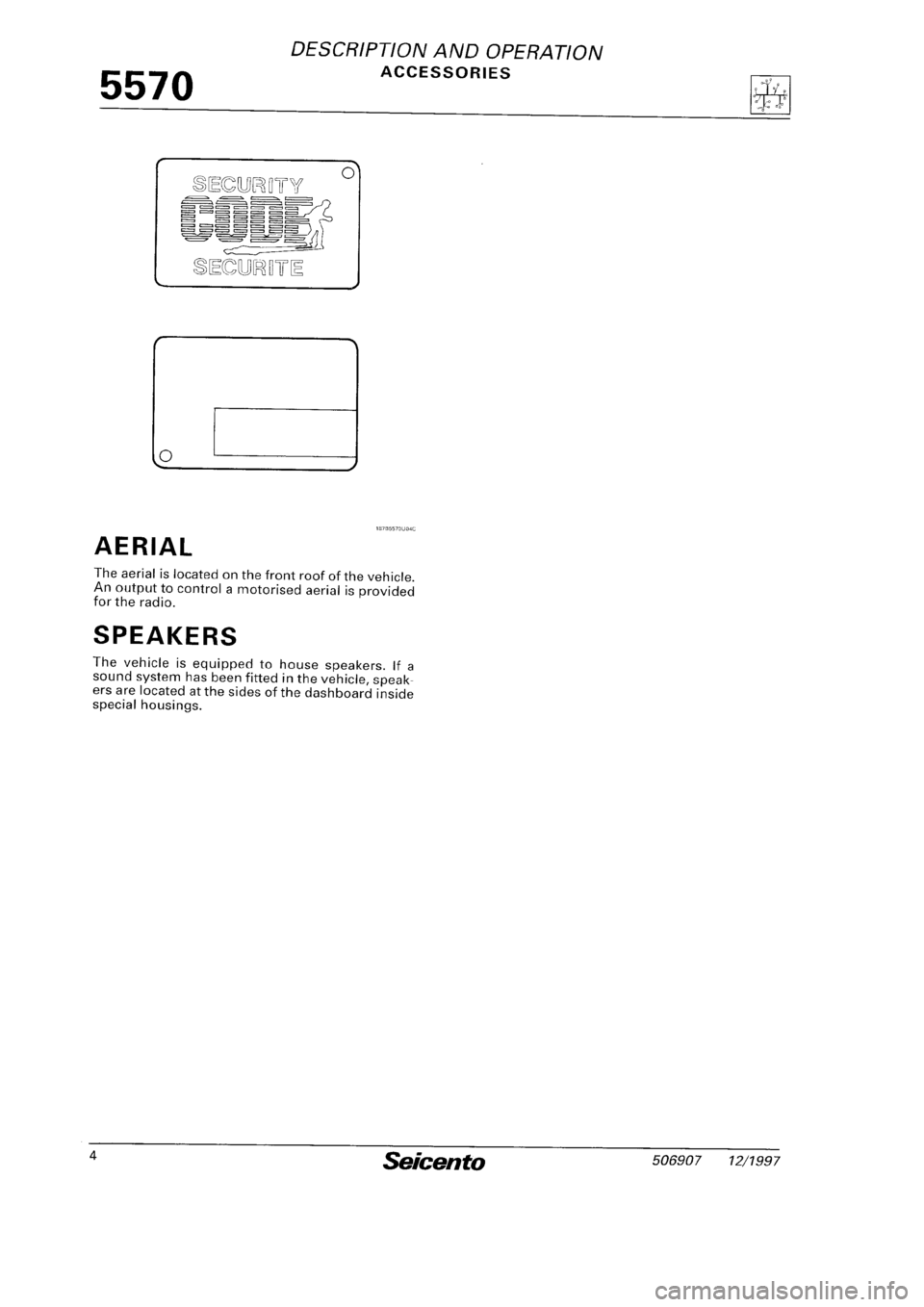FIAT SEICENTO 1997 Service And Repair Manual FIAT SEICENTO 1997 Service And Repair Manual