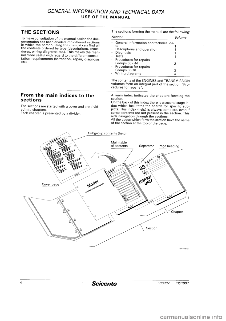 FIAT SEICENTO 1997  Service And Repair Manual 