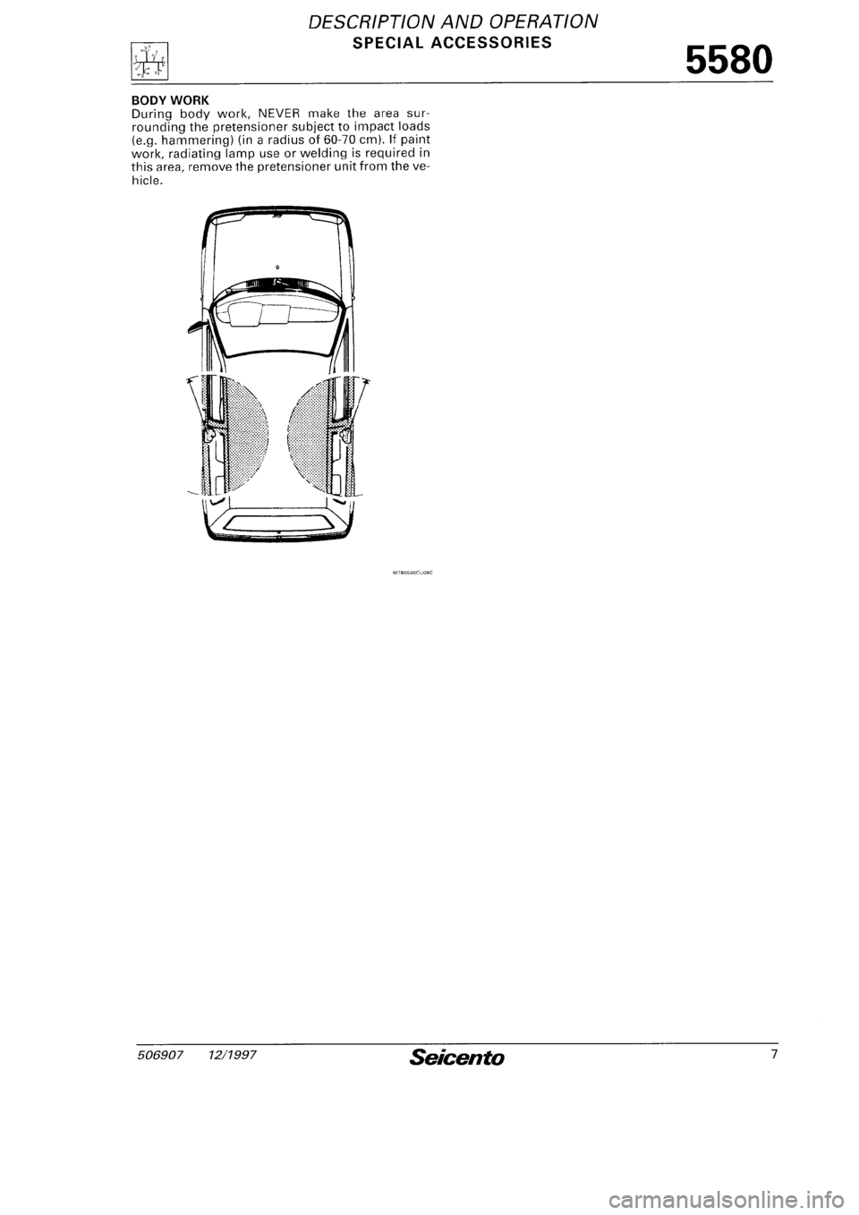 FIAT SEICENTO 1997  Service And Repair Manual 
