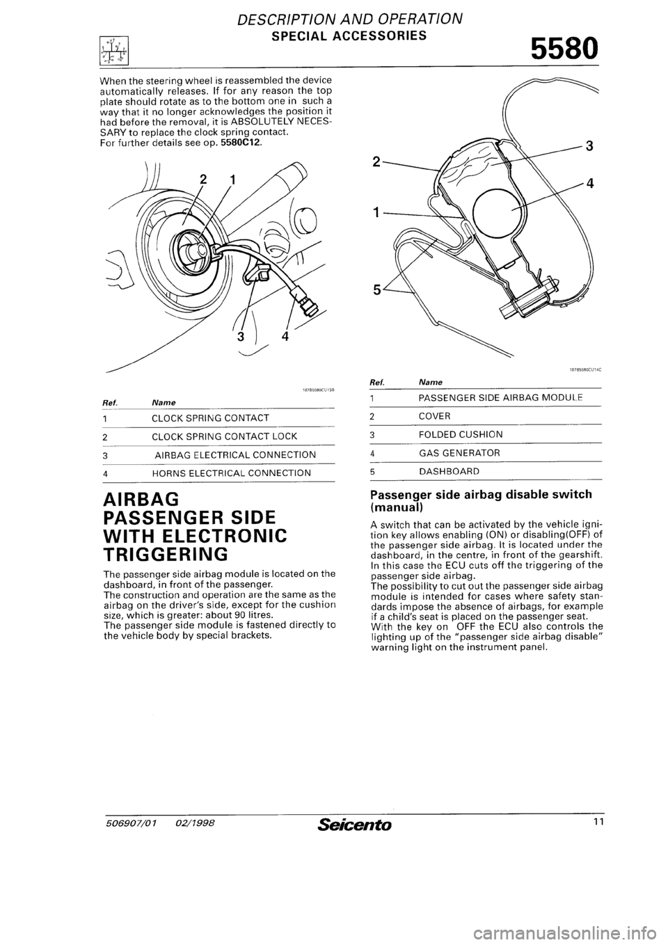 FIAT SEICENTO 1997  Service And Repair Manual 