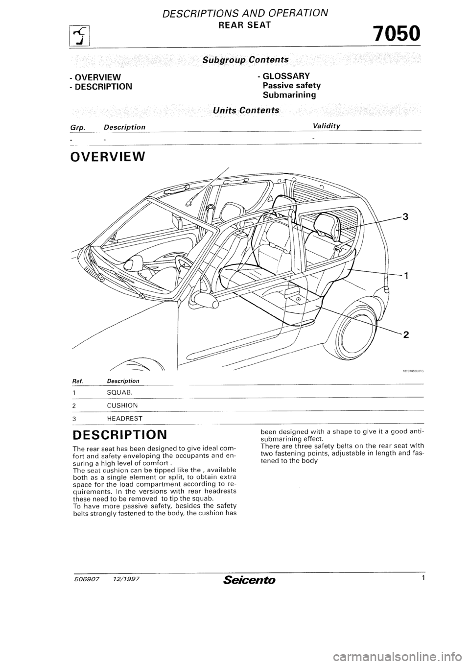 FIAT SEICENTO 1997 Service And Repair Manual FIAT SEICENTO 1997 Service And Repair Manual