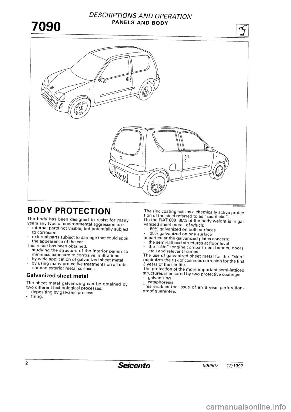 FIAT SEICENTO 1997 Service And Repair Manual FIAT SEICENTO 1997 Service And Repair Manual