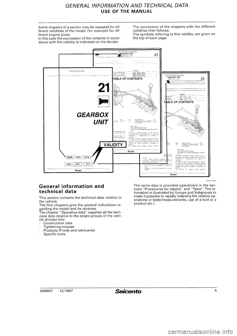 FIAT SEICENTO 1997  Service And Repair Manual 