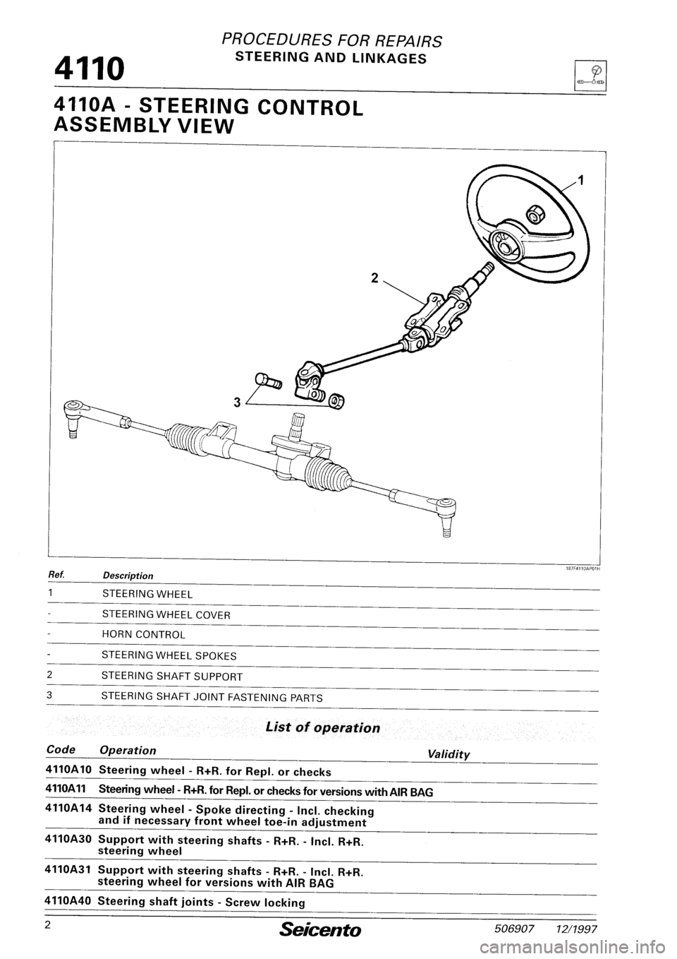 FIAT SEICENTO 1997 Service And Repair Manual FIAT SEICENTO 1997 Service And Repair Manual