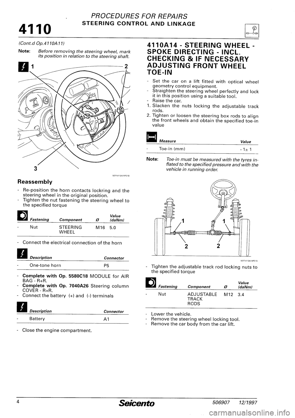 FIAT SEICENTO 1997 Service And Repair Manual FIAT SEICENTO 1997 Service And Repair Manual