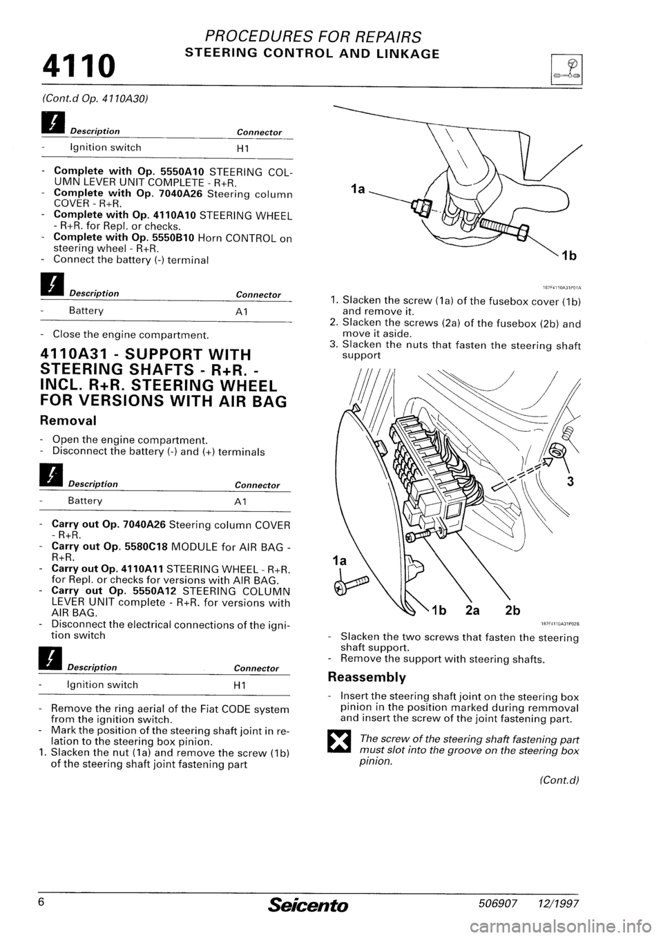FIAT SEICENTO 1997 Service And Repair Manual FIAT SEICENTO 1997 Service And Repair Manual