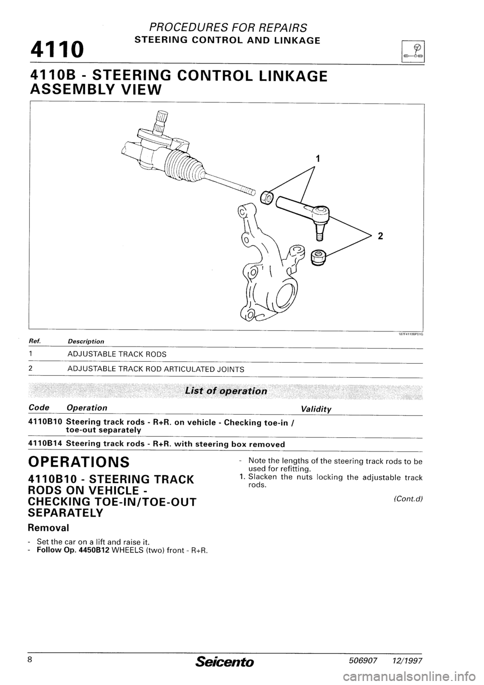 FIAT SEICENTO 1997 Service And Repair Manual FIAT SEICENTO 1997 Service And Repair Manual