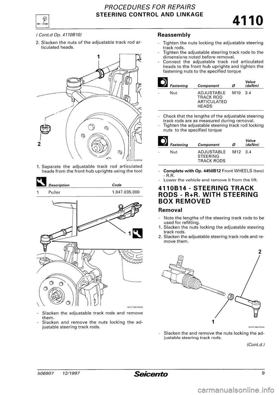 FIAT SEICENTO 1997 Service And Repair Manual FIAT SEICENTO 1997 Service And Repair Manual