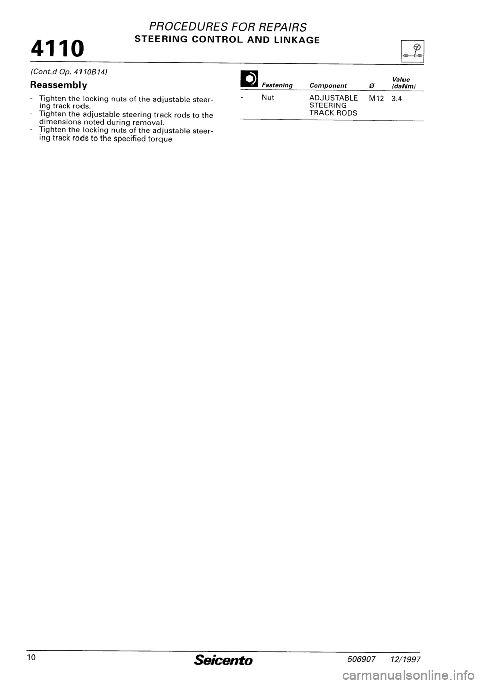 FIAT SEICENTO 1997 Service And Repair Manual FIAT SEICENTO 1997 Service And Repair Manual