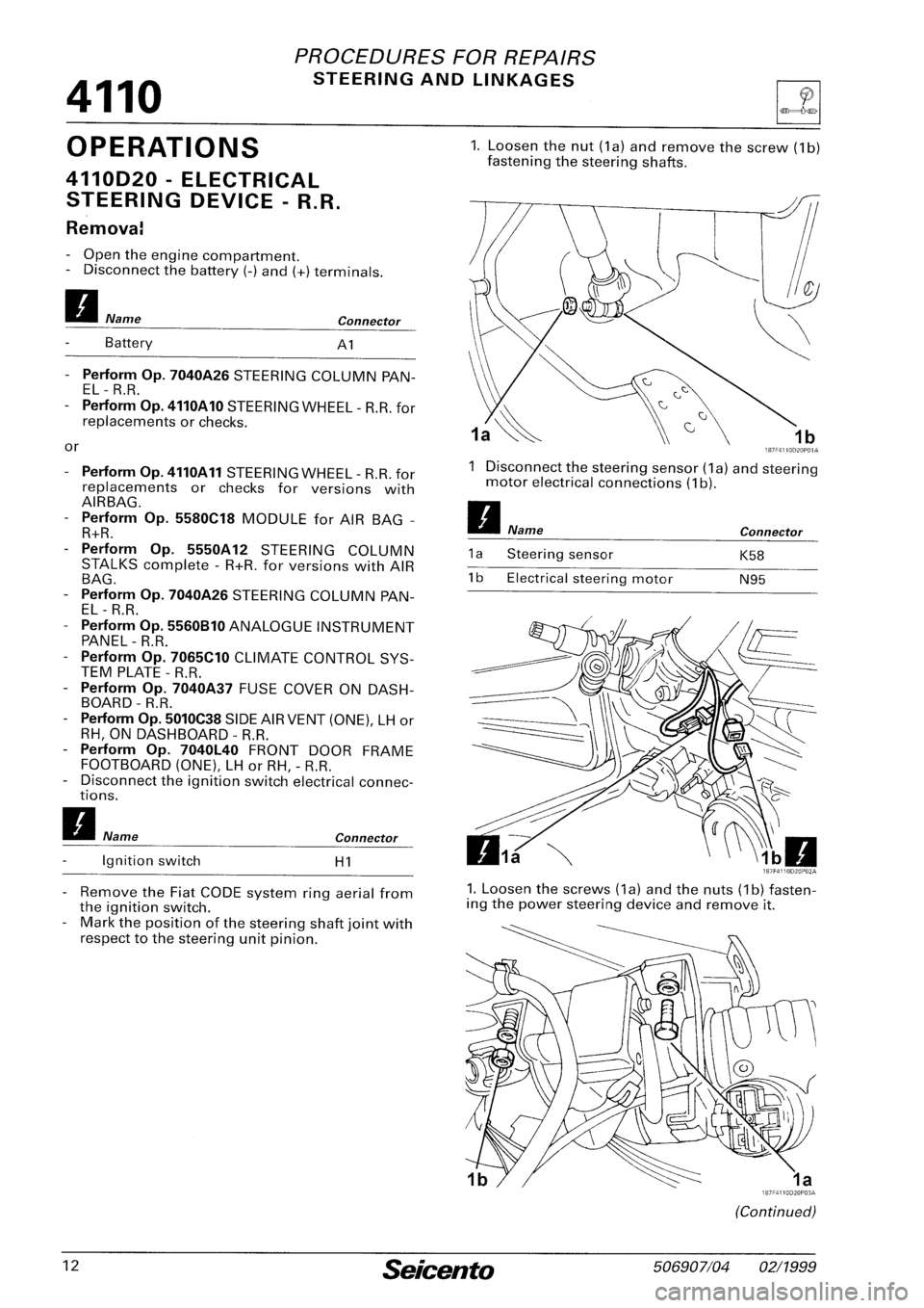 FIAT SEICENTO 1997 Service And Repair Manual FIAT SEICENTO 1997 Service And Repair Manual