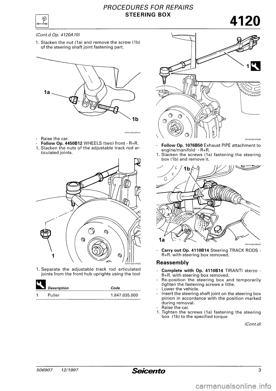 FIAT SEICENTO 1997 Service And Repair Manual FIAT SEICENTO 1997 Service And Repair Manual