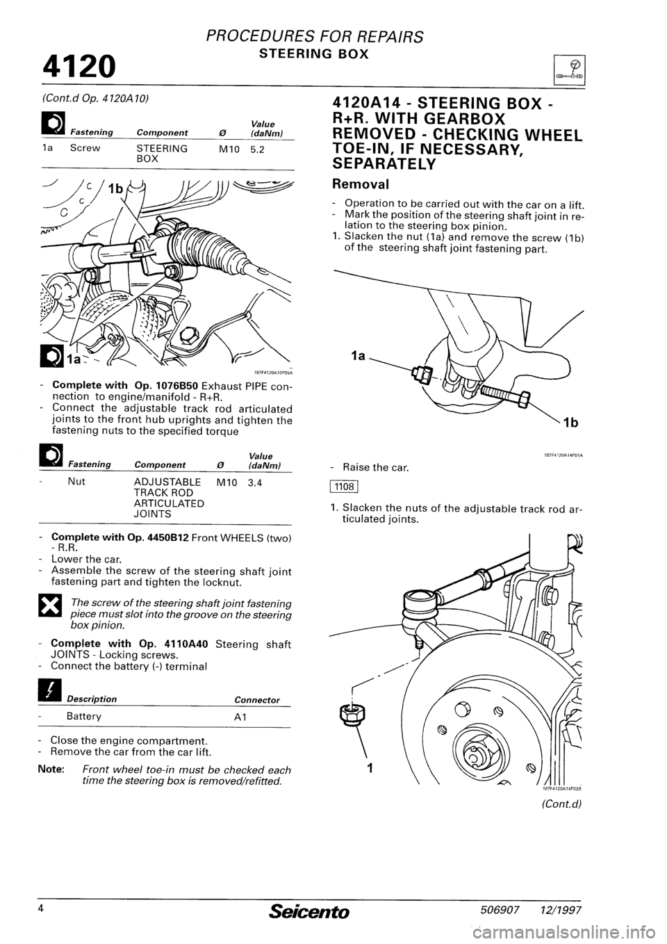 FIAT SEICENTO 1997 Service And Repair Manual FIAT SEICENTO 1997 Service And Repair Manual