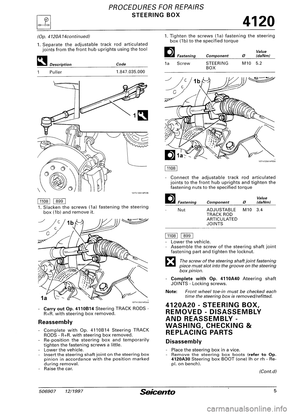 FIAT SEICENTO 1997 Service And Repair Manual FIAT SEICENTO 1997 Service And Repair Manual