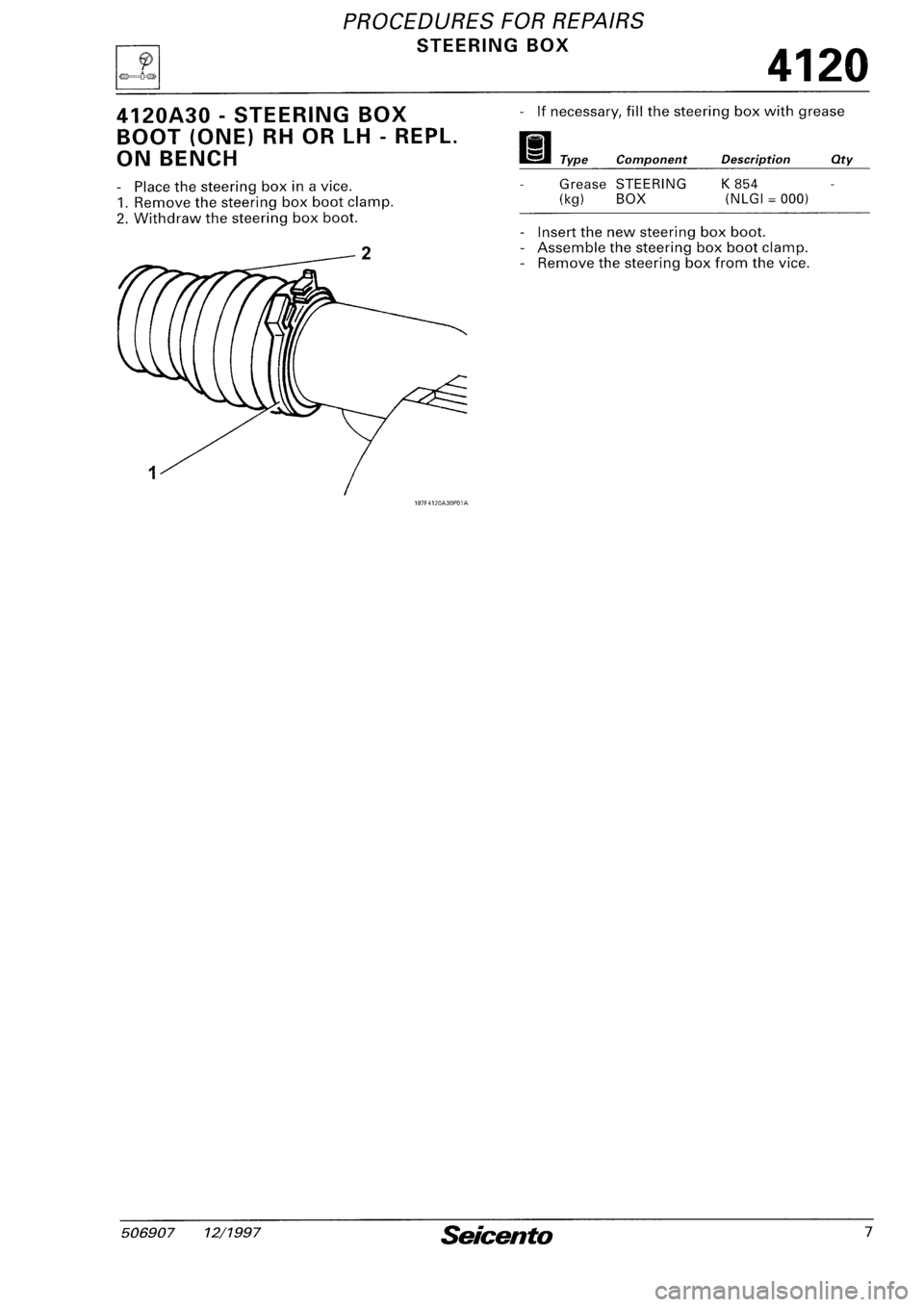 FIAT SEICENTO 1997 Service And Repair Manual FIAT SEICENTO 1997 Service And Repair Manual