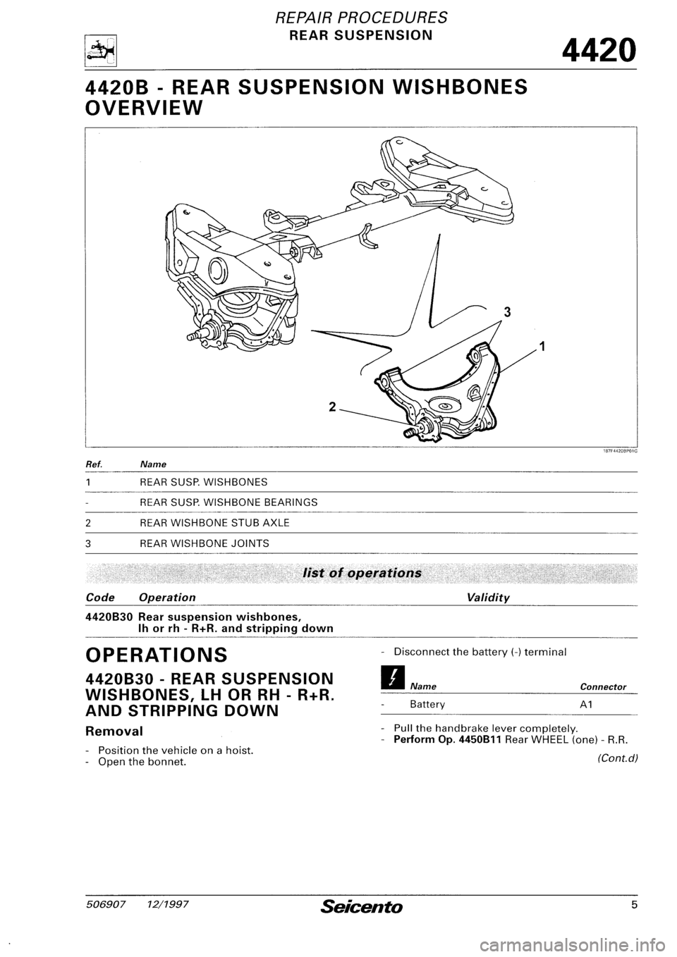 FIAT SEICENTO 1997 Service And Repair Manual FIAT SEICENTO 1997 Service And Repair Manual