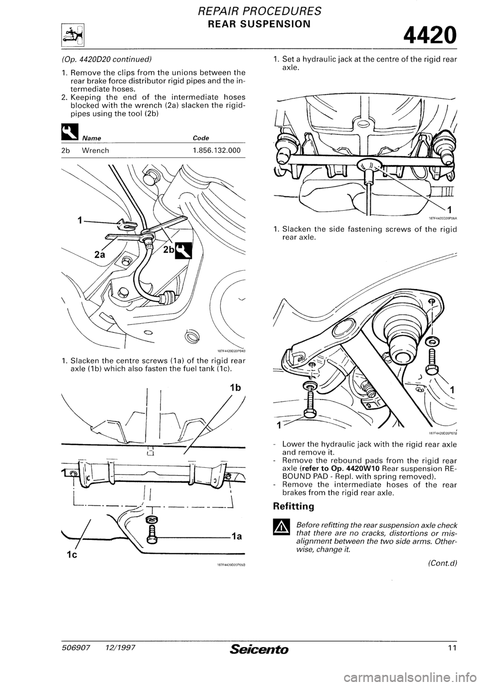 FIAT SEICENTO 1997 Service And Repair Manual FIAT SEICENTO 1997 Service And Repair Manual