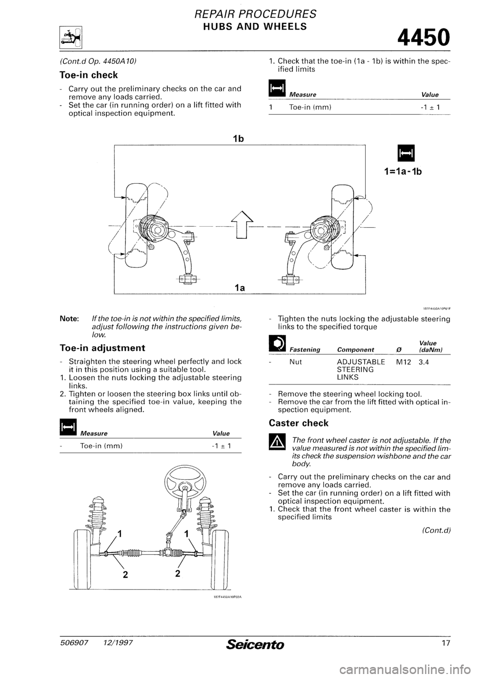 FIAT SEICENTO 1997 Service And Repair Manual FIAT SEICENTO 1997 Service And Repair Manual