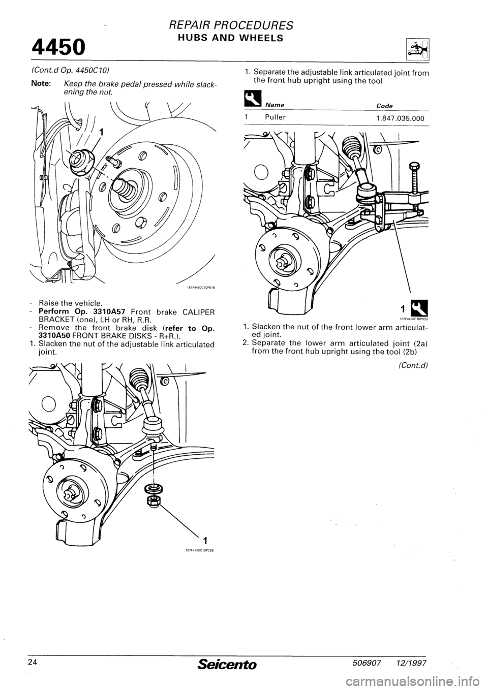 FIAT SEICENTO 1997 Service And Repair Manual FIAT SEICENTO 1997 Service And Repair Manual