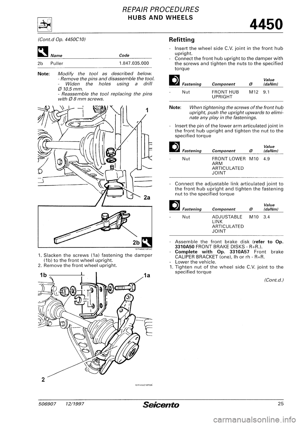 FIAT SEICENTO 1997 Service And Repair Manual FIAT SEICENTO 1997 Service And Repair Manual