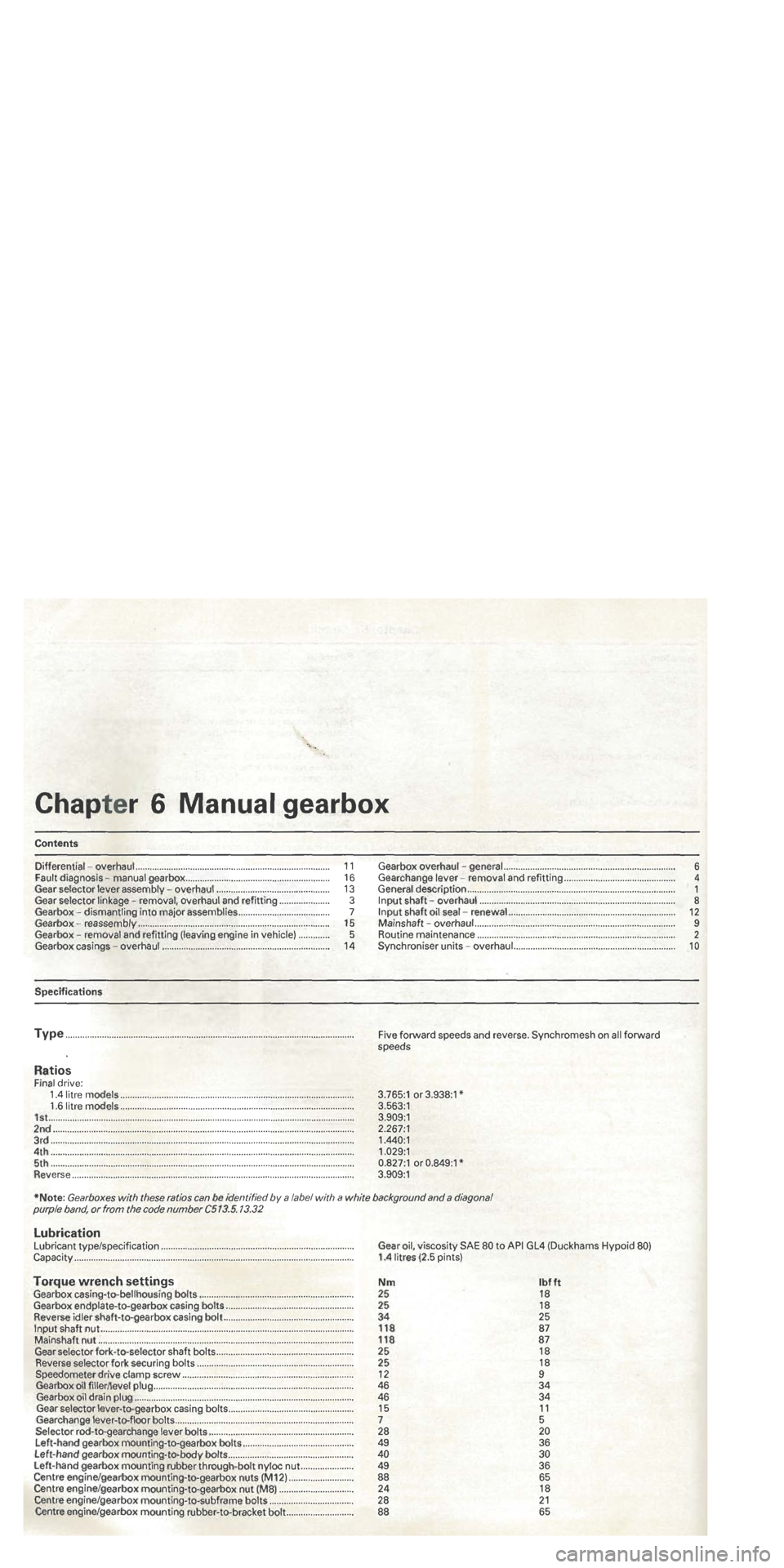 FIAT TIPO 1988 Workshop Manual FIAT TIPO 1988 Workshop Manual