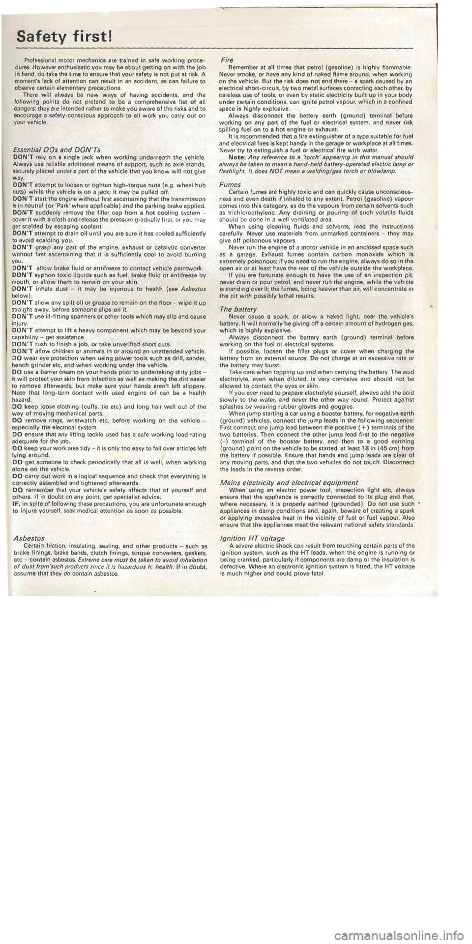 FIAT TIPO 1988 User Guide FIAT TIPO 1988 User Guide