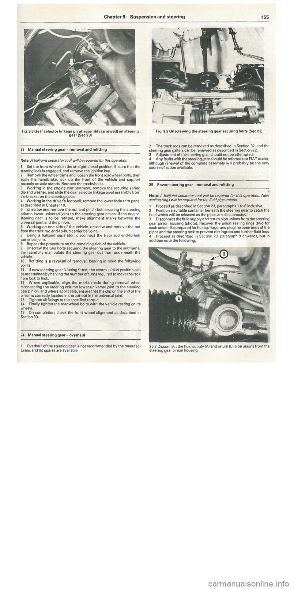FIAT TIPO 1988 Workshop Manual FIAT TIPO 1988 Workshop Manual