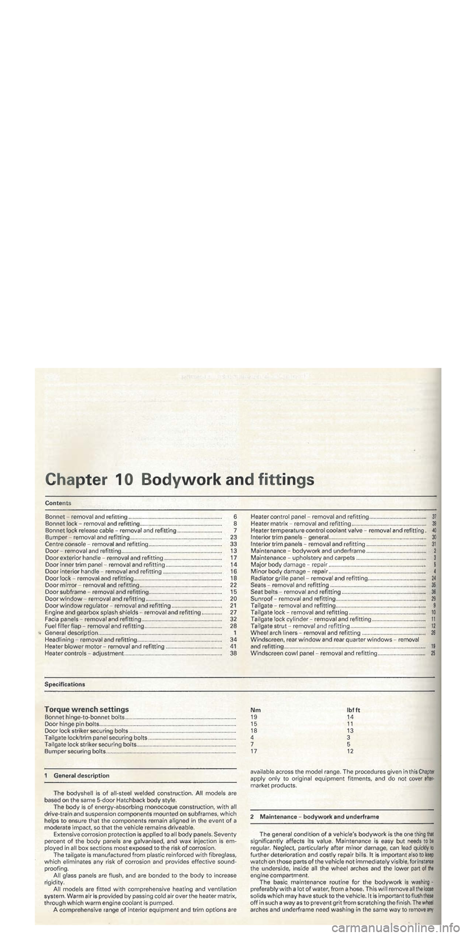 FIAT TIPO 1988 Workshop Manual FIAT TIPO 1988 Workshop Manual
