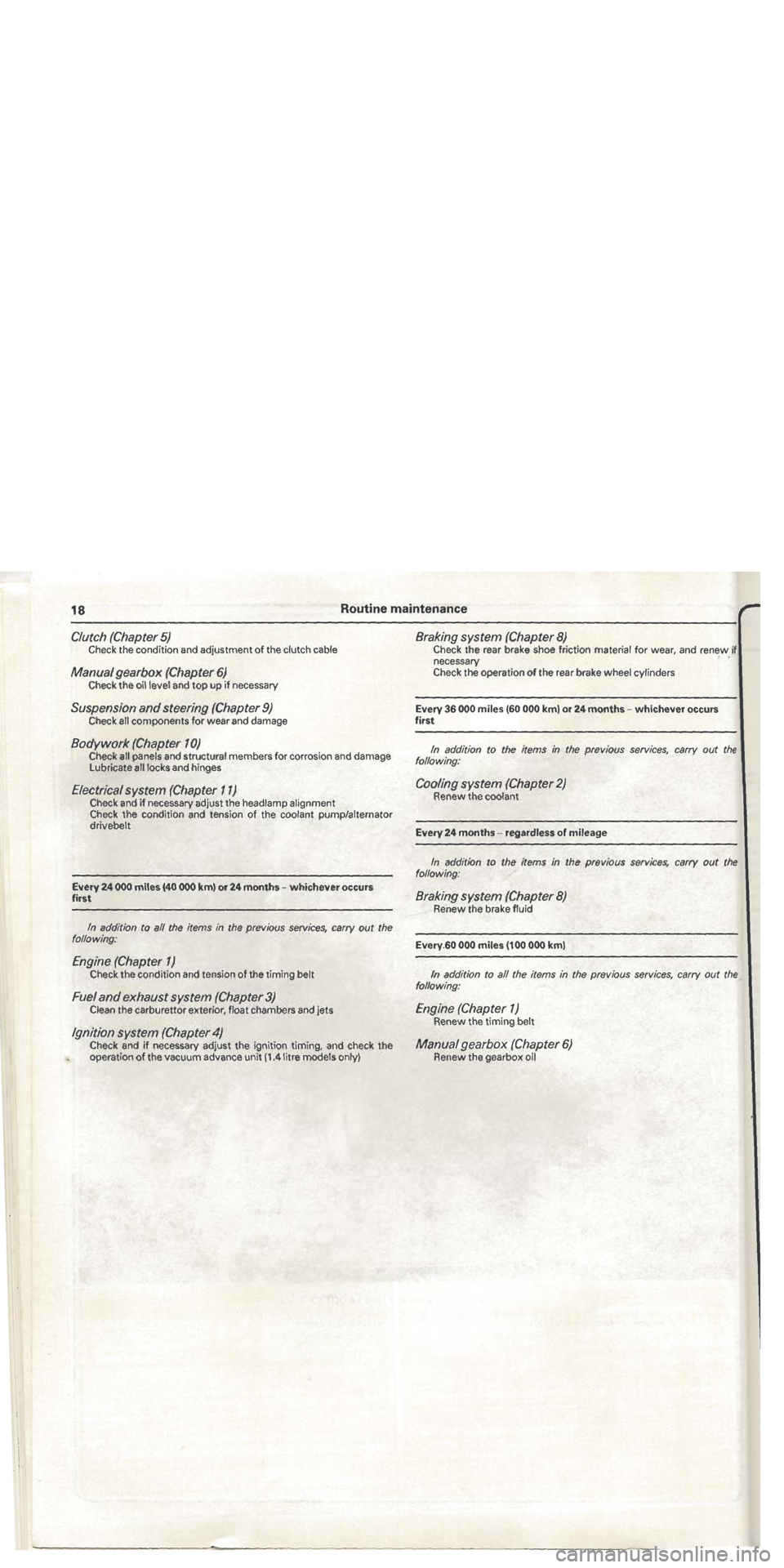 FIAT TIPO 1988 User Guide FIAT TIPO 1988 User Guide