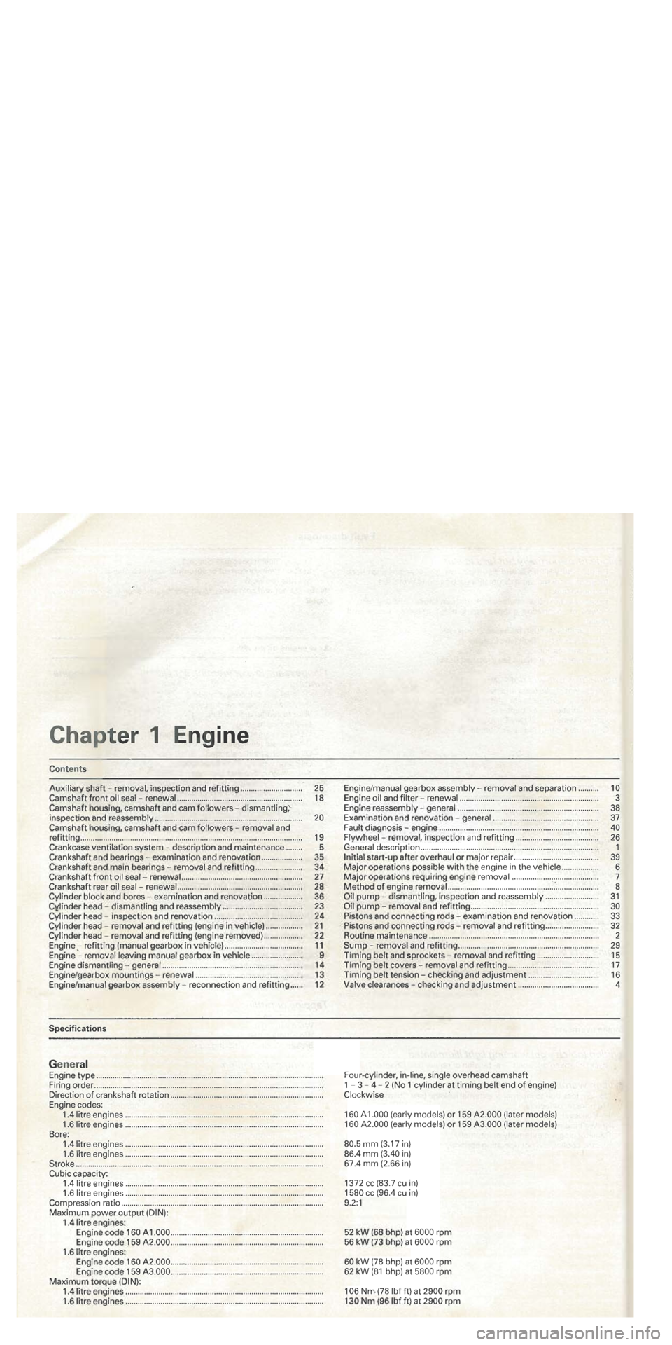 FIAT TIPO 1988 Owners Manual FIAT TIPO 1988 Owners Manual