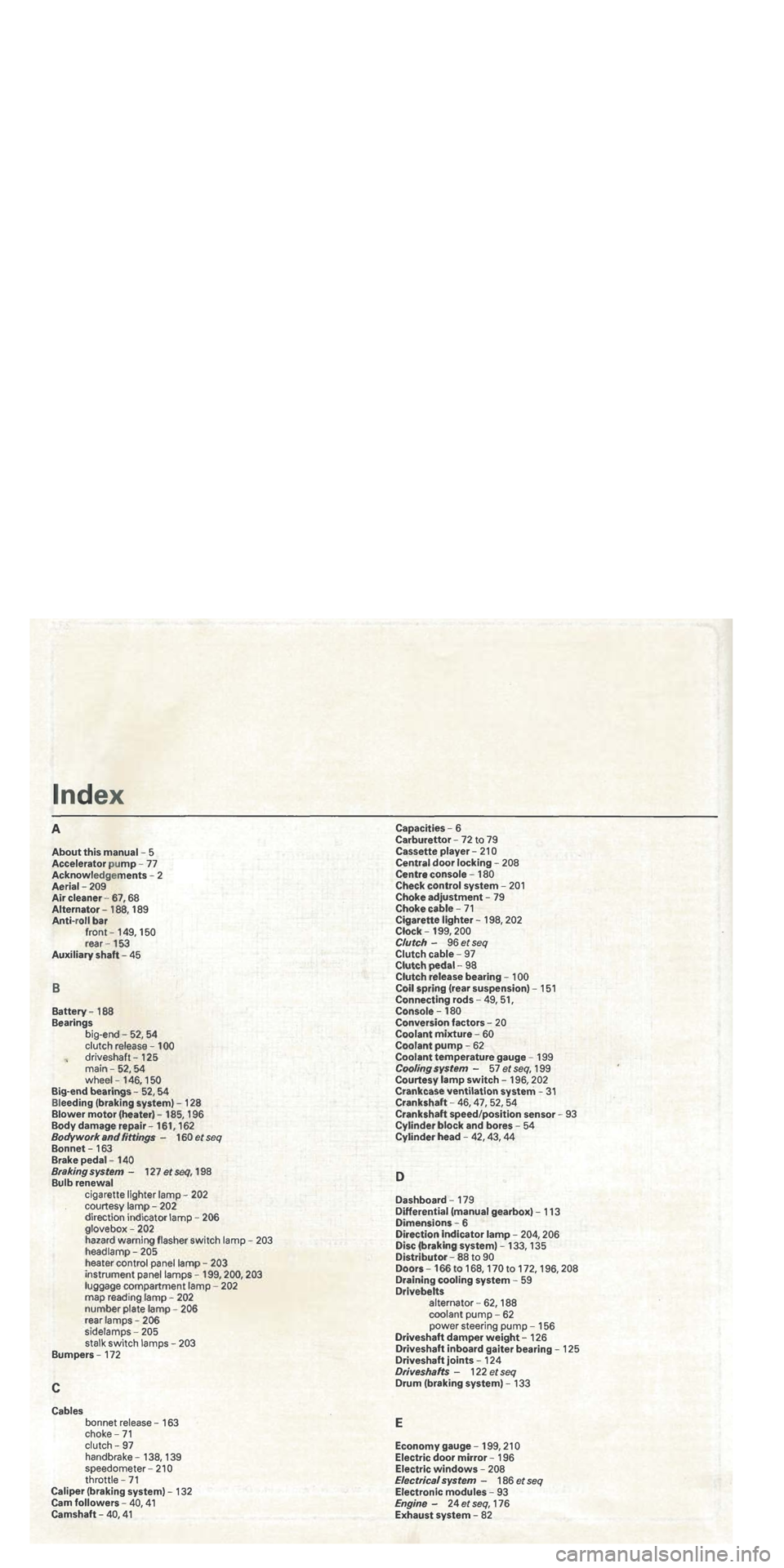 FIAT TIPO 1988 Workshop Manual FIAT TIPO 1988 Workshop Manual