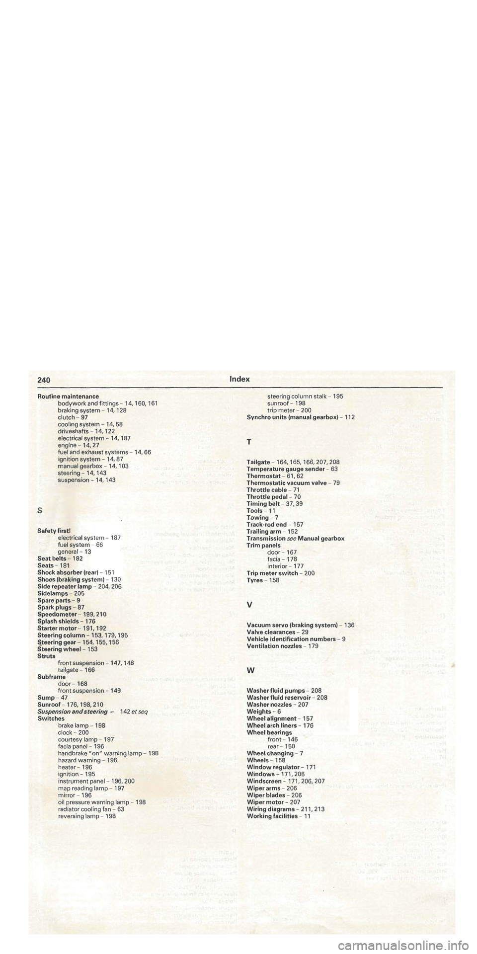FIAT TIPO 1988 Workshop Manual FIAT TIPO 1988 Workshop Manual
