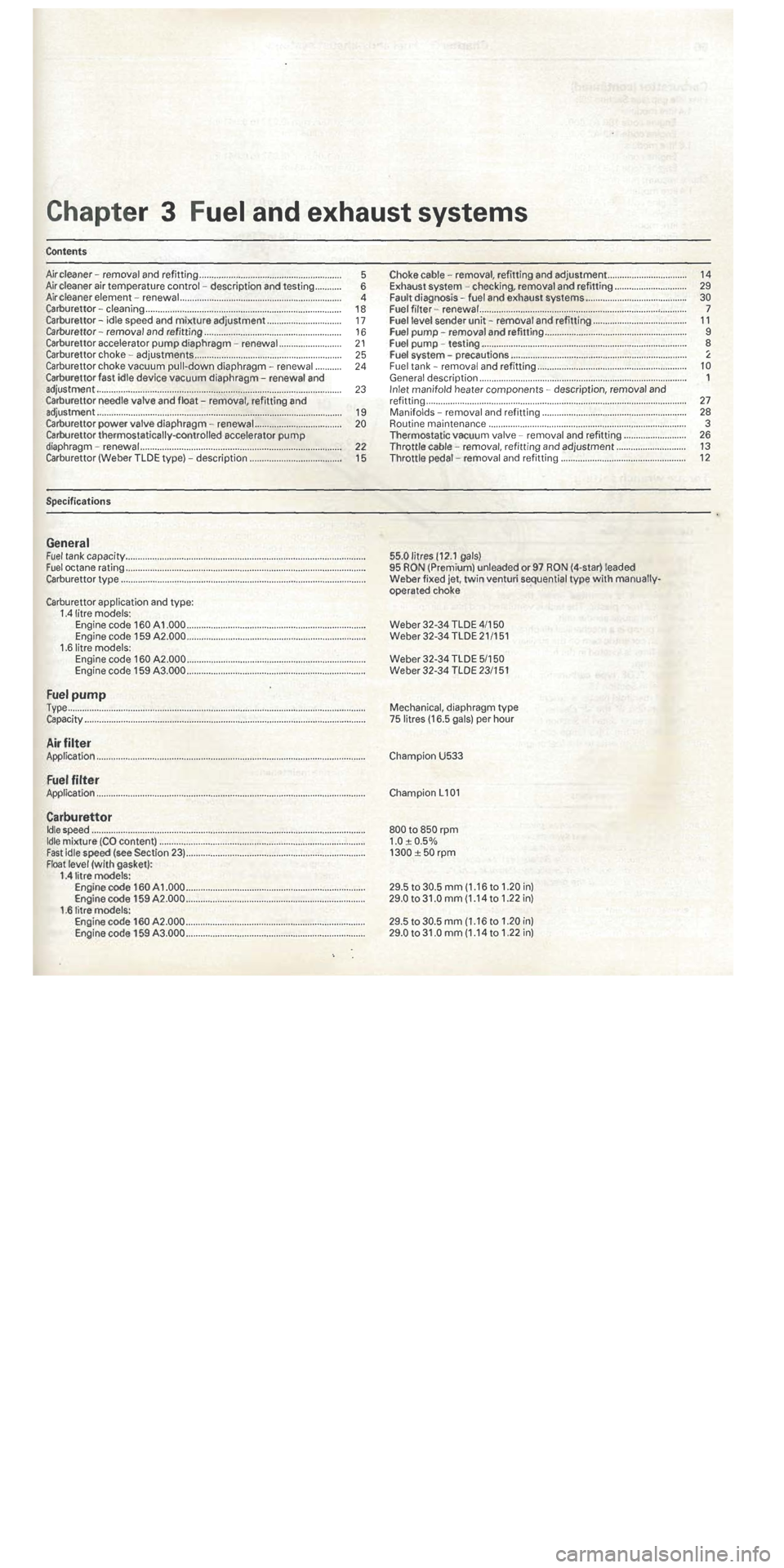 FIAT TIPO 1988 Repair Manual FIAT TIPO 1988 Repair Manual