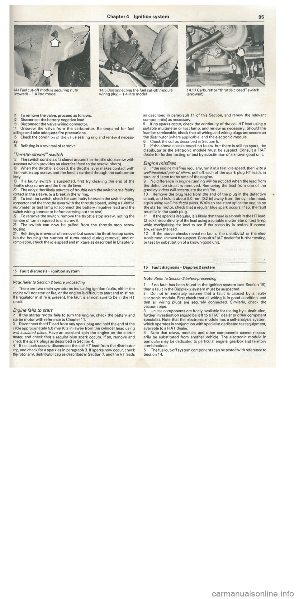 FIAT TIPO 1988 Owners Manual FIAT TIPO 1988 Owners Manual