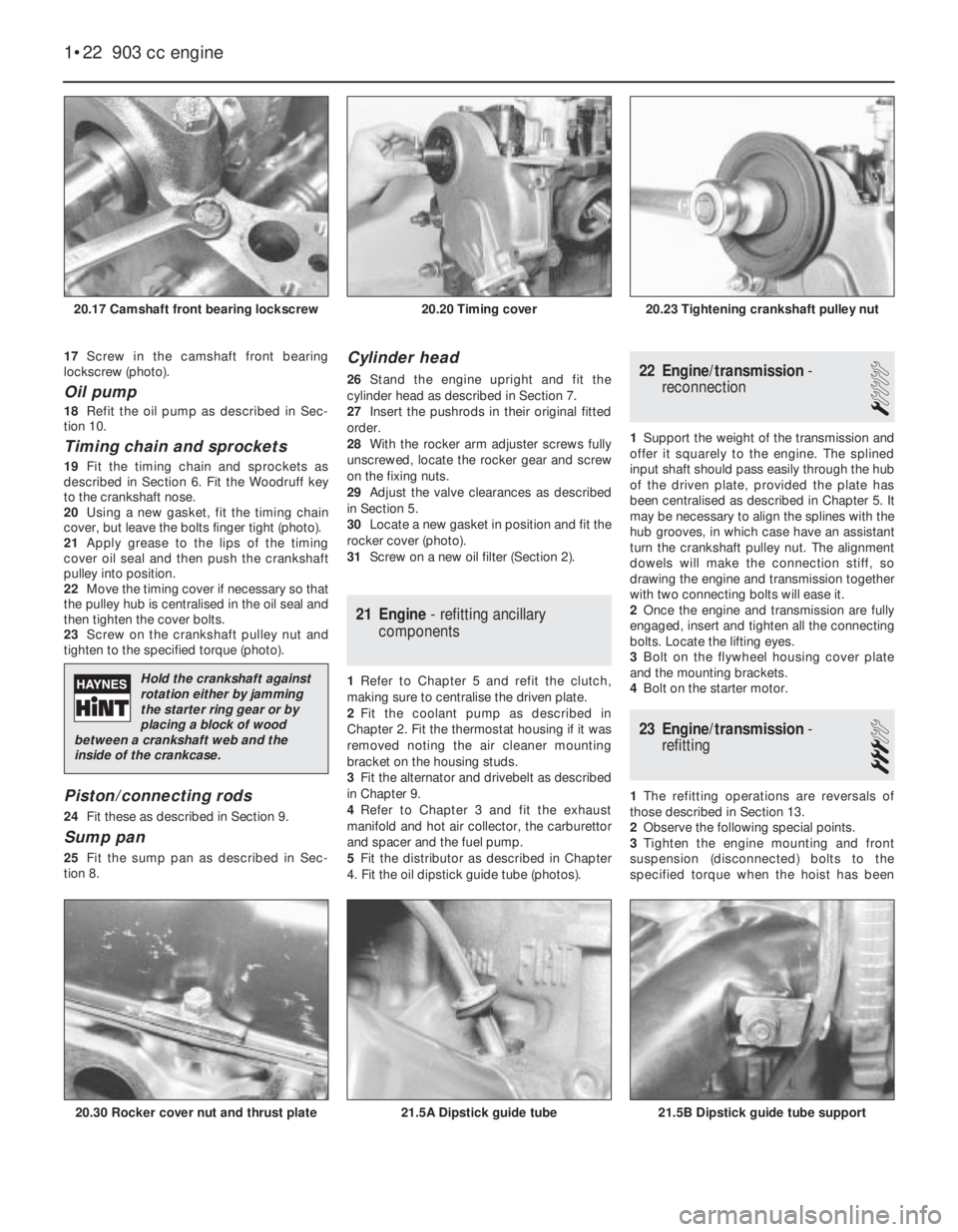 FIAT UNO 1983 Service Owners Guide 17Screw in the camshaft front bearing
lockscrew (photo).
Oil pump
18Refit the oil pump as described in Sec-
tion 10.
Timing chain and sprockets
19Fit the timing chain and sprockets as
described in Se FIAT UNO 1983 Service Owners Guide 17Screw in the camshaft front bearing
lockscrew (photo).
Oil pump
18Refit the oil pump as described in Sec-
tion 10.
Timing chain and sprockets
19Fit the timing chain and sprockets as
described in Se
