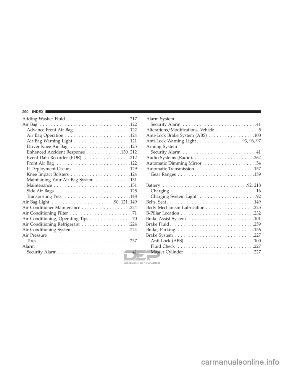 FIAT 500E 2018 Owners Manual Adding Washer Fluid........................217
AirBag ................................ .122
Advance Front Air Bag ....................122
Air Bag Operation ........................124
Air Bag Warning FIAT 500E 2018 Owners Manual Adding Washer Fluid........................217
AirBag ................................ .122
Advance Front Air Bag ....................122
Air Bag Operation ........................124
Air Bag Warning