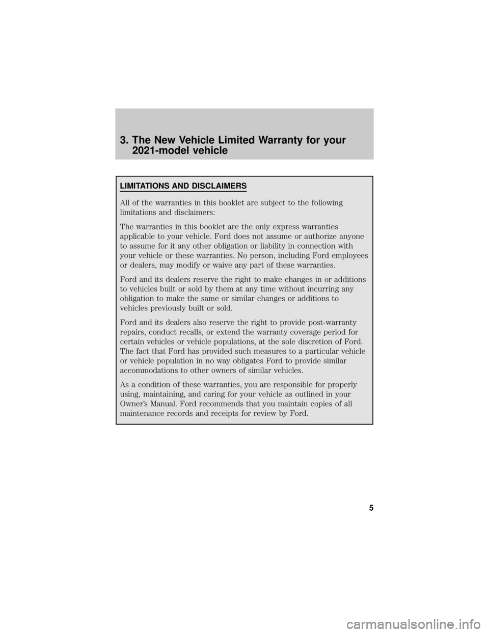 FORD F-150 2021 Warranty Guide FORD F-150 2021 Warranty Guide