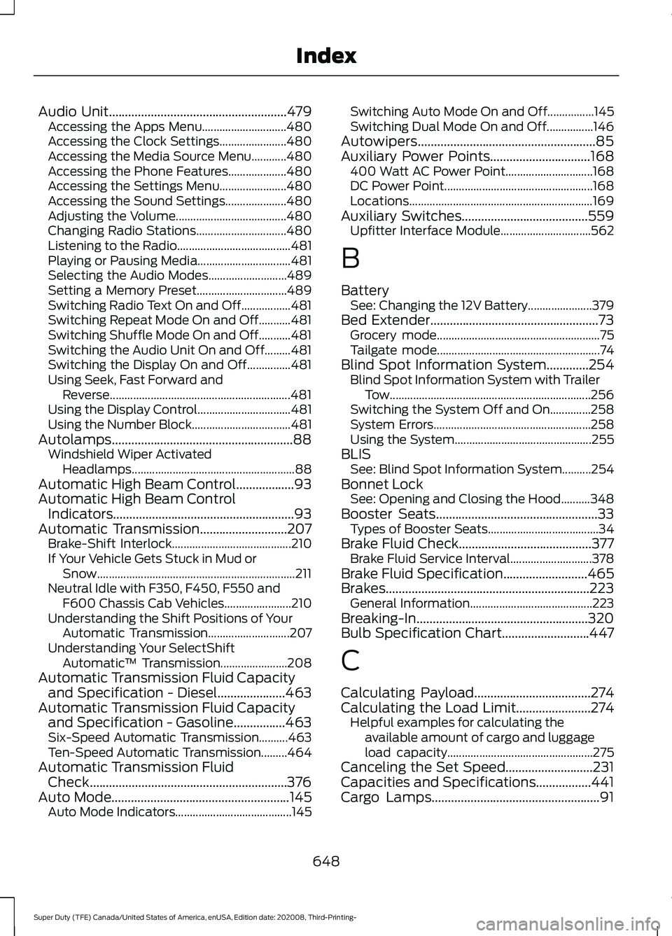 FORD F-250 2021  Owners Manual Audio Unit.......................................................479
Accessing the Apps Menu............................. 480
Accessing the Clock Settings....................... 480
Accessing the Medi